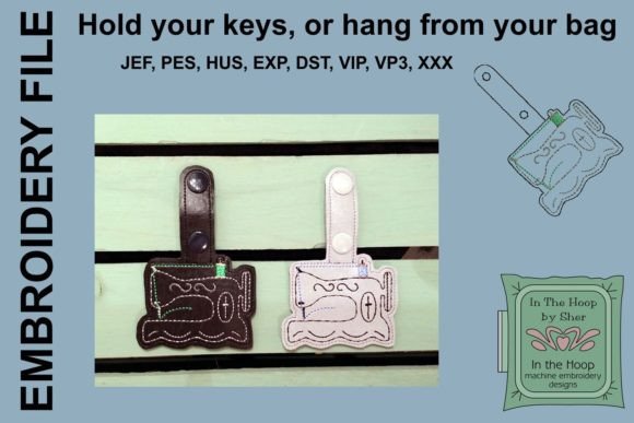Antique Sewing Machine Key Fob