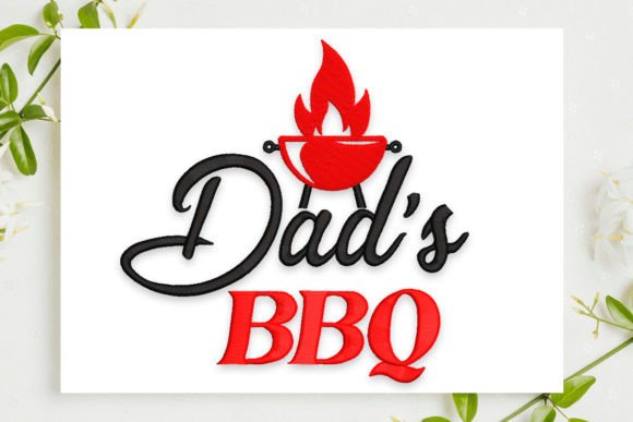 BBQ Barbecue Quotes Embroidery