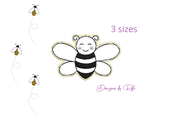 Bee Feltie, Cute Bee Embroidery
