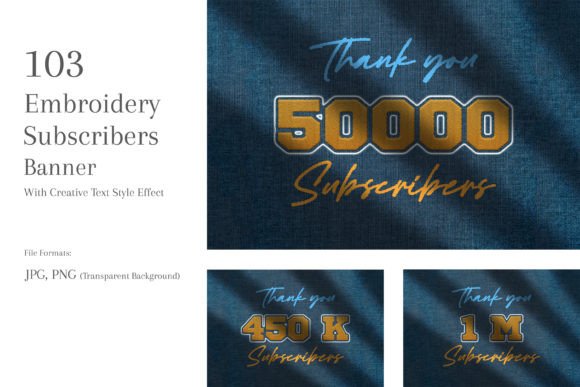 Embroidery Subscribers Banners Set 67