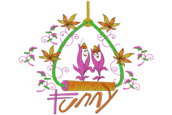 Funny Flower’s Embroidery Design