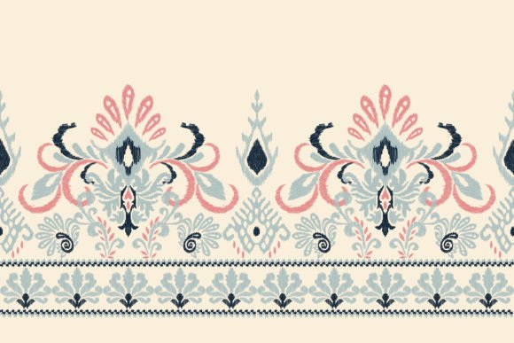Geometric Ethnic Ikat Embroidery