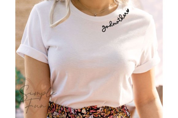 Godmother Neckline Embroidery
