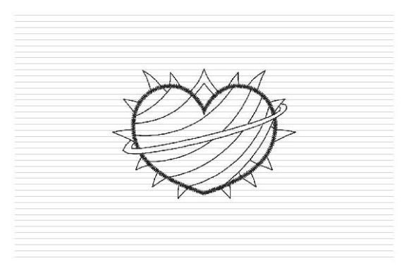 Heart Spiked Embroidery