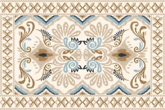 Ikat Chevron Paisley Embroidery