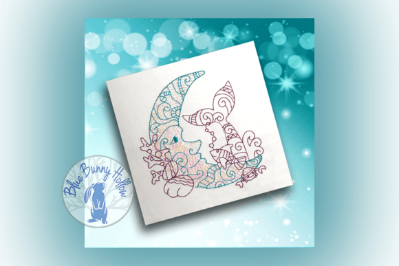 Moon Ocean: A Whimsical Embroidery Design for Meaningful Gifts