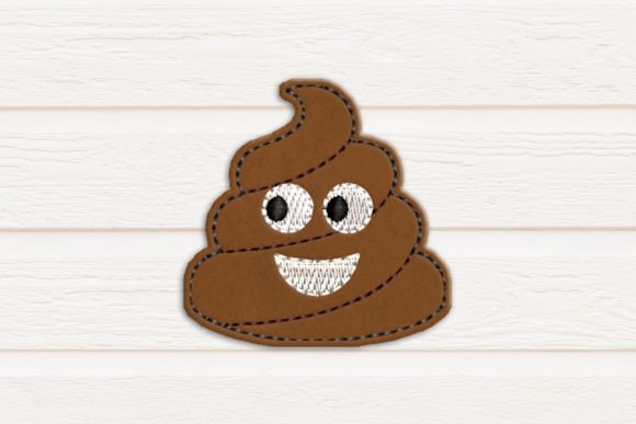 Poop Emoji Feltie Applique Embroidery
