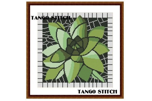 Succulent Floral Cross Stitch Embroidery