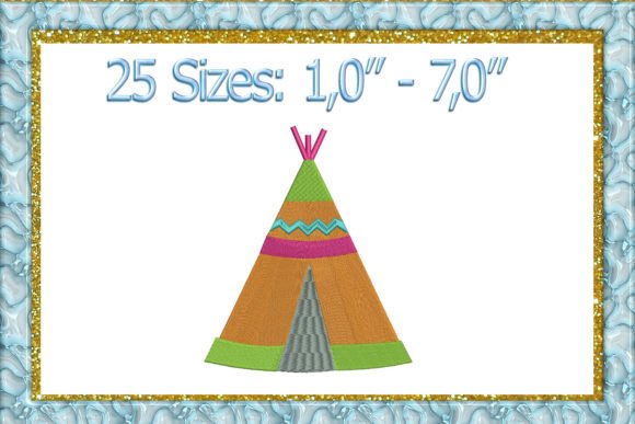 Teepee Embroidery Design Wigwam